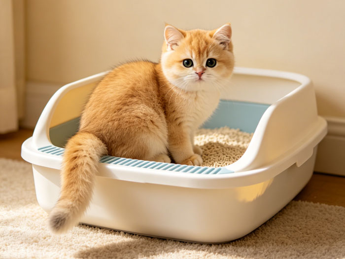Litter train a cat