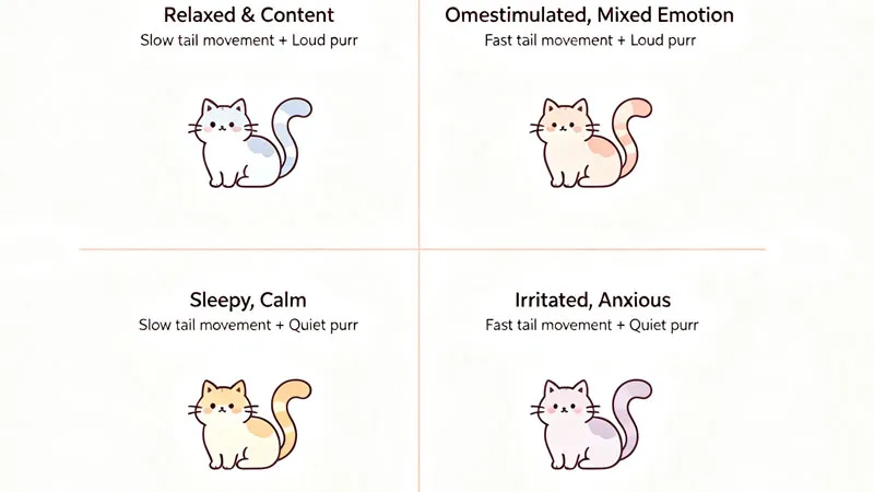 cat tail speed and purr volume decision chart